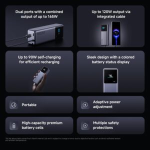 Xiaomi 165W Power Bank 10000mAh - Integrated USB-C Cable